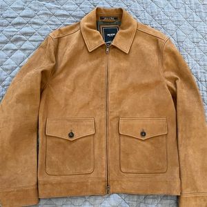 Todd Snyder, Italian Leather Aviator, Tan (Size M)